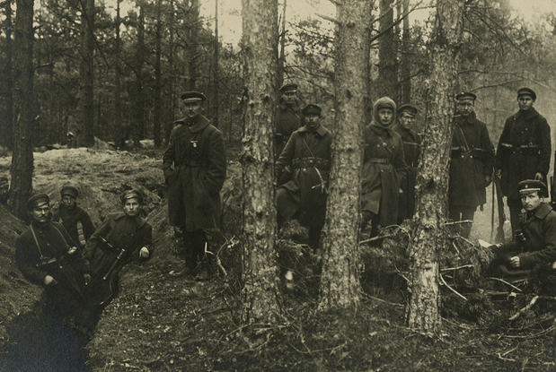 Soldiers Of The Lithuanian Army In Forest