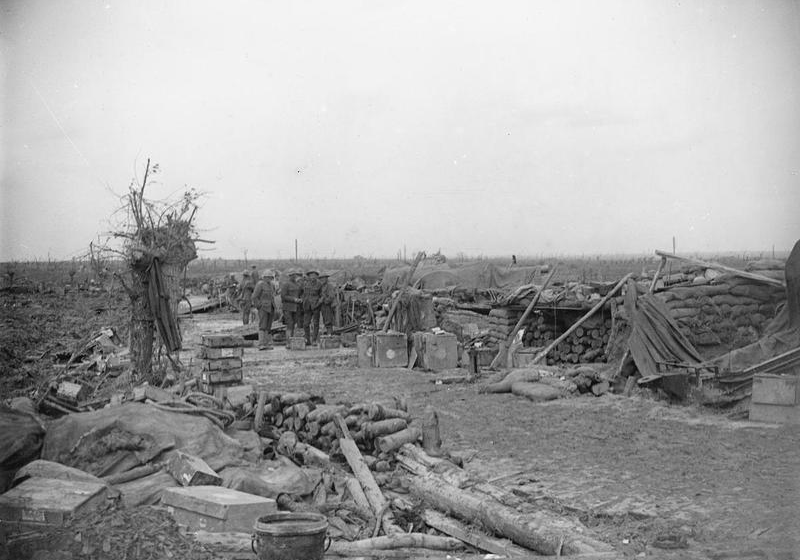The Battle of Passchendaele in October 1917