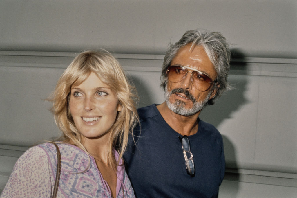 American actress Bo Derek and her husband, American actor and film director John Derek, at La Guardia Airport 1981.