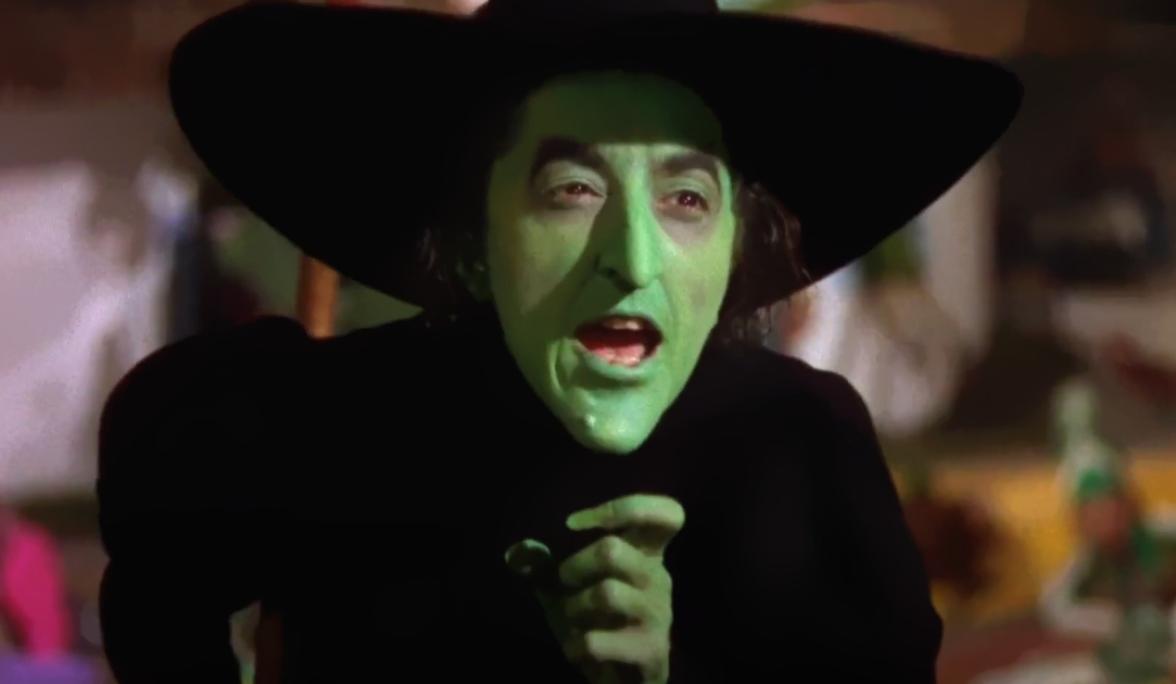 Margaret Hamilton as The Wicked Witch, Miss Gulch