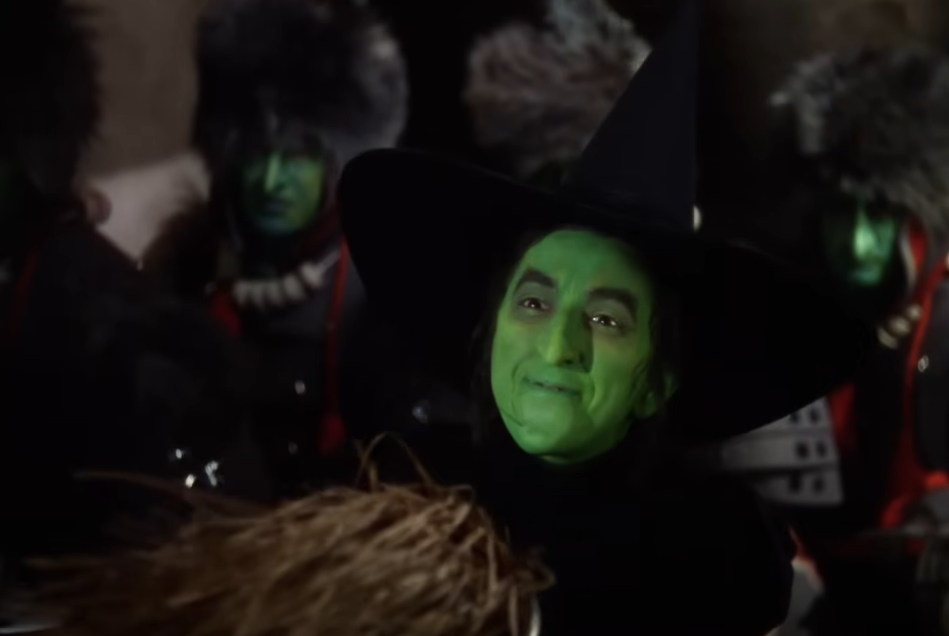 Margaret Hamilton as The Wicked Witch, Miss Gulch