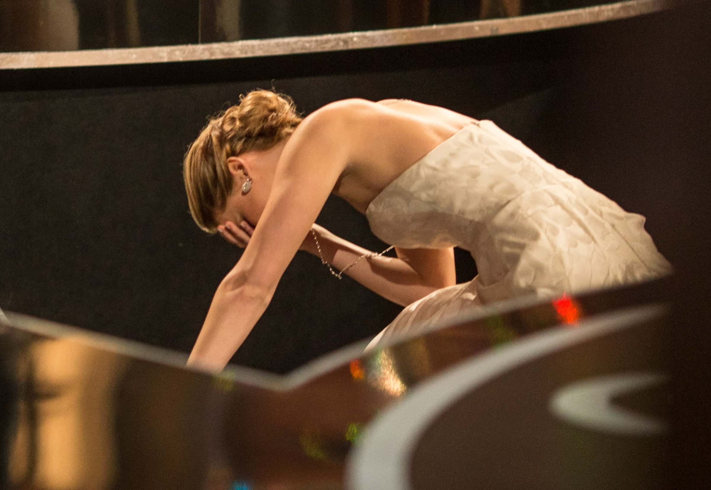  Actress Jennifer Lawrence accepts an award