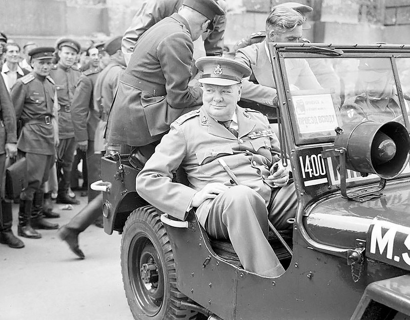 Winston Churchill in a uniform