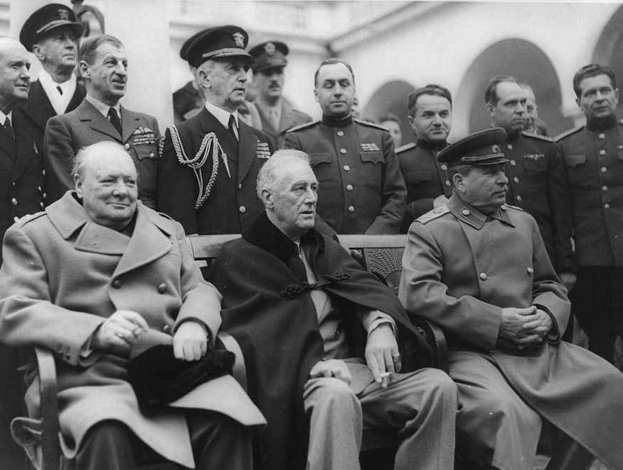 Winston Churchill in a coat