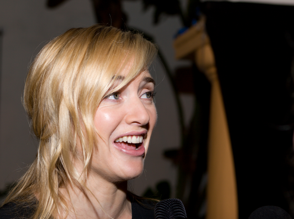 Kate Winslet arrives to accept the Montecito Award