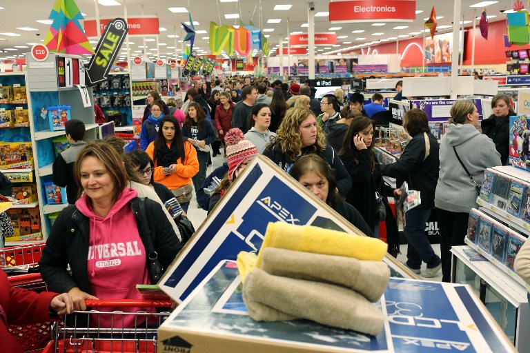 People shopping on Black Friday