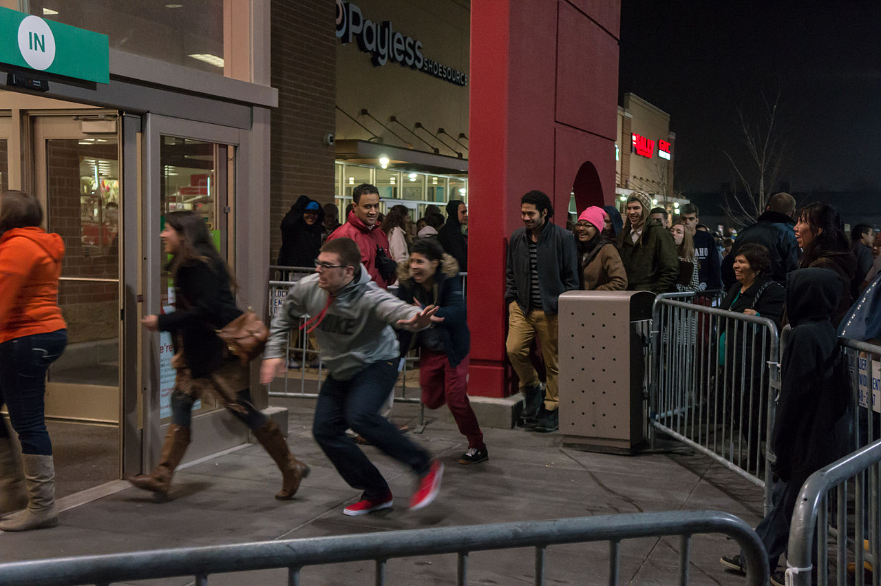 Shoppers on Black Friday in America