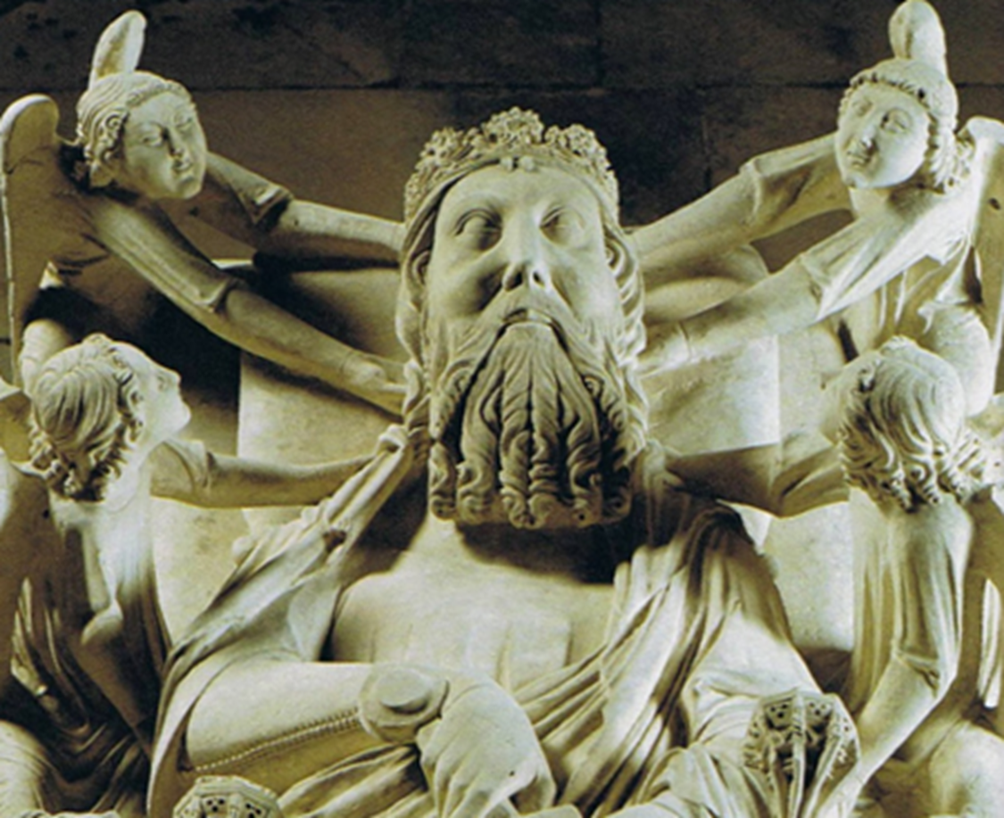 Recumbent effigy on the tomb of King Peter I of Portugal.