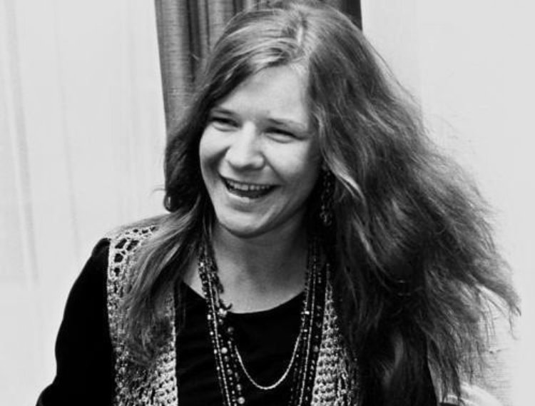 Janis Joplin in a black top