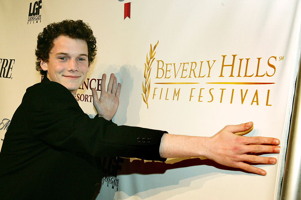 Actor Anton Yelchin at event in black jacket