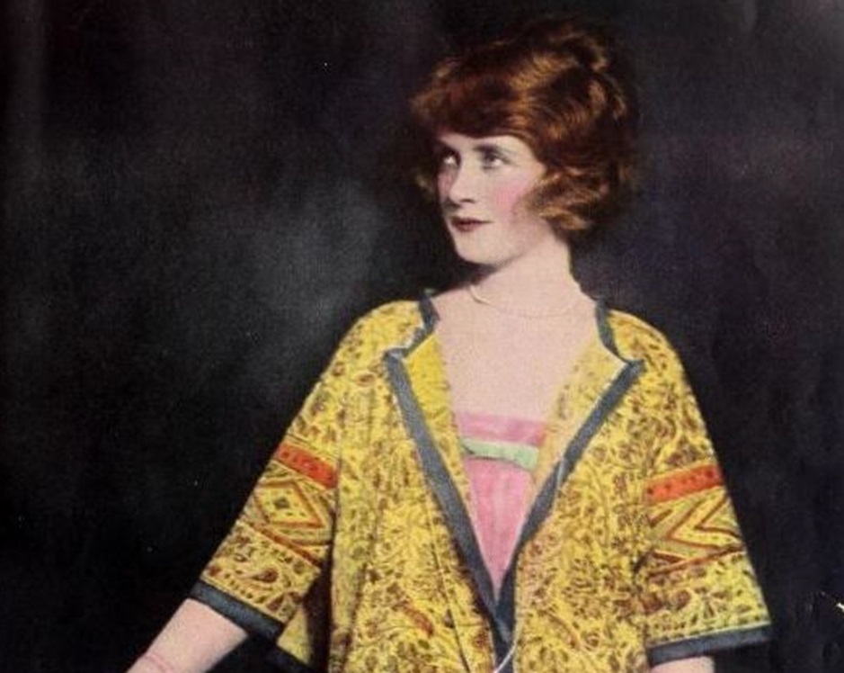 Colorized photograph of actress Billie Burke on page 19 of the September 1919 Shadowland