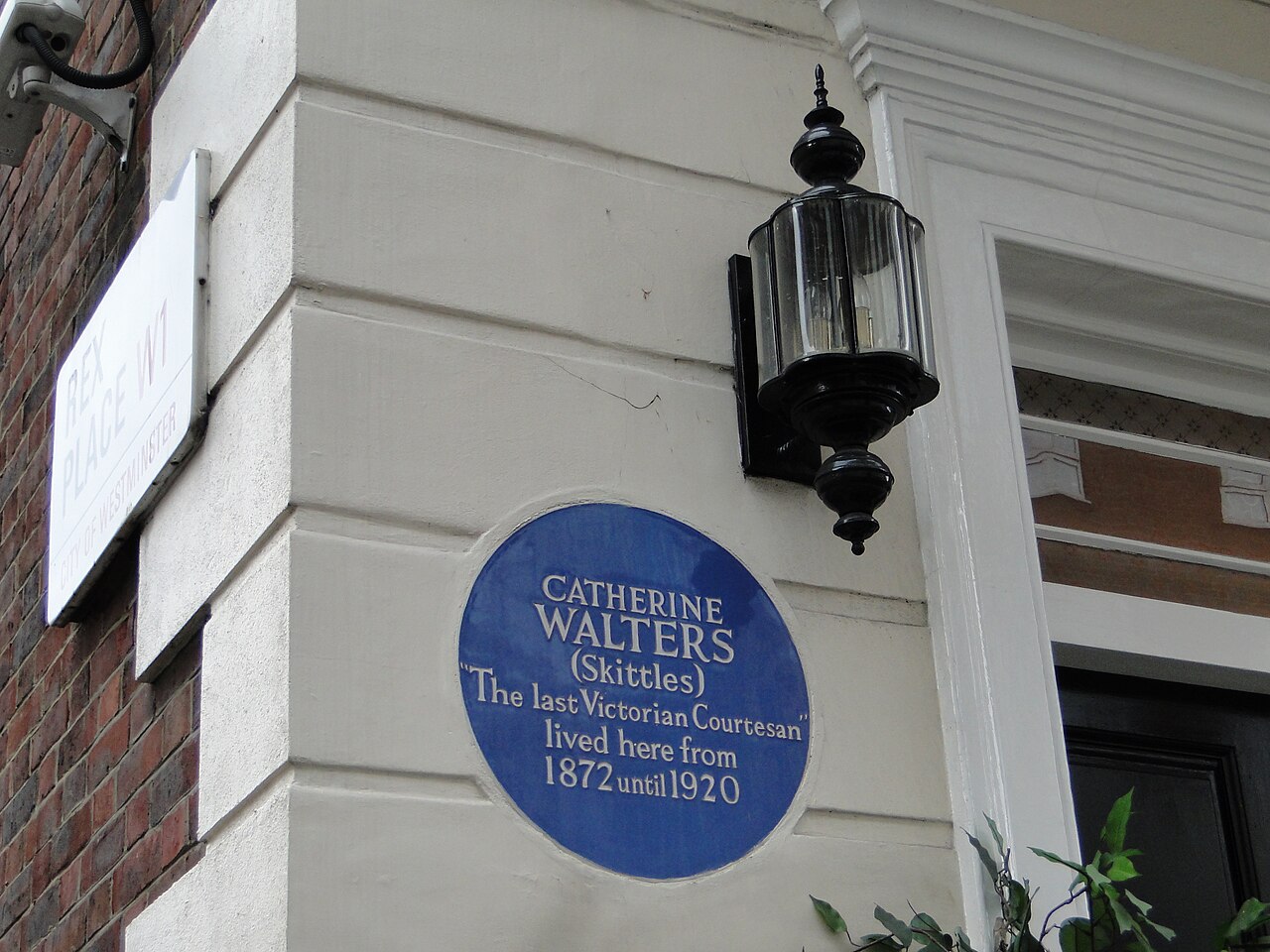 Catherine Walters plaque on a house