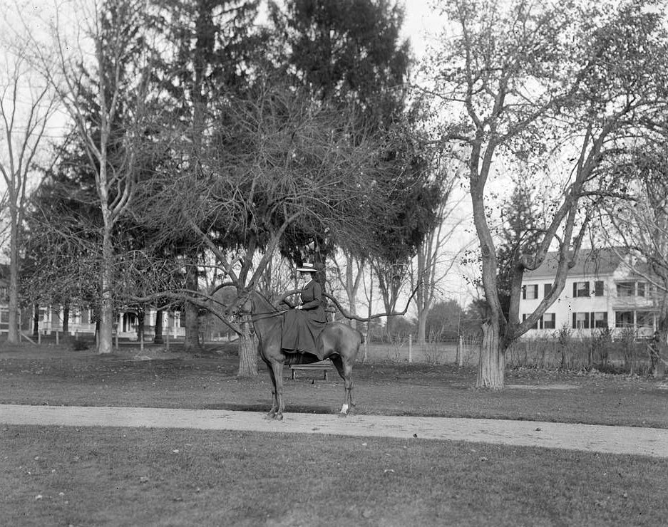 Woman riding a horse