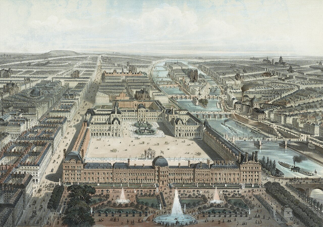 Painting of Paris in 1869