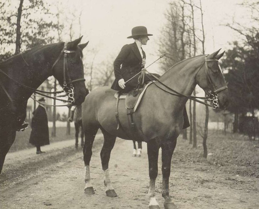 Woman riding a horse