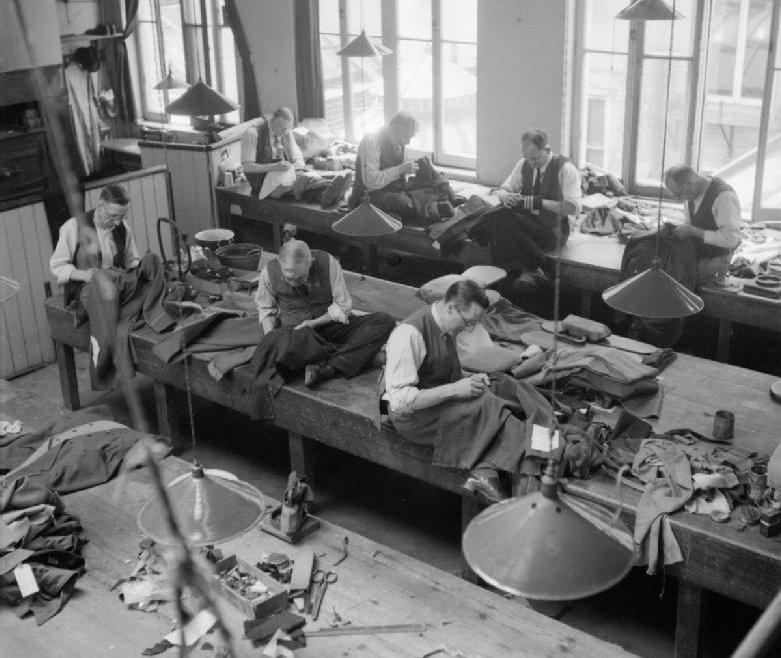 Savile Row- Tailoring at Henry Poole and Co., London, England, UK, 1944