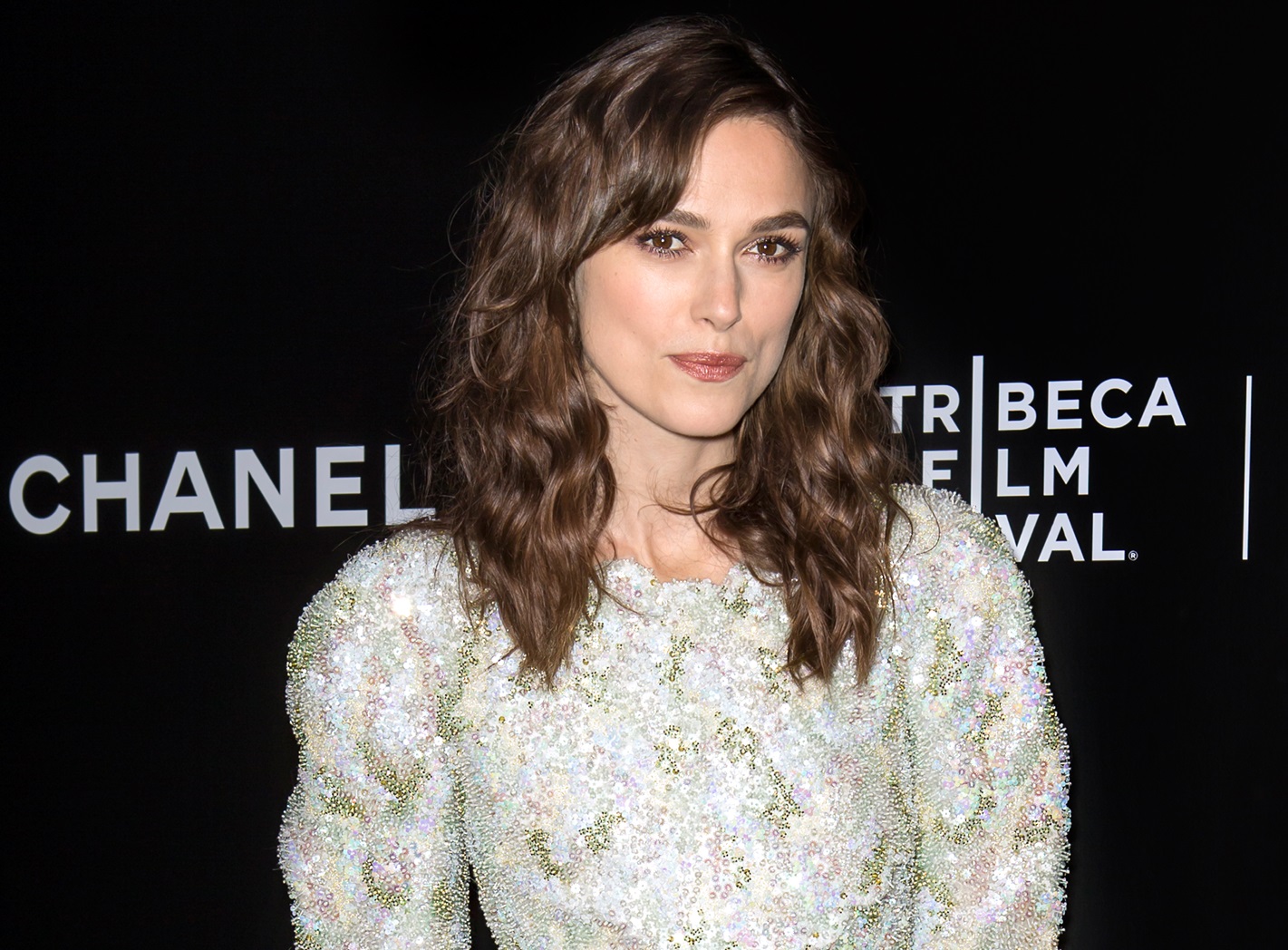 Actress Keira Knightley attends the closing night gala premiere of 'Begin Again' during the 2014 Tribeca Film Festival