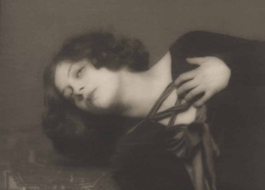 Greta Garbo in black