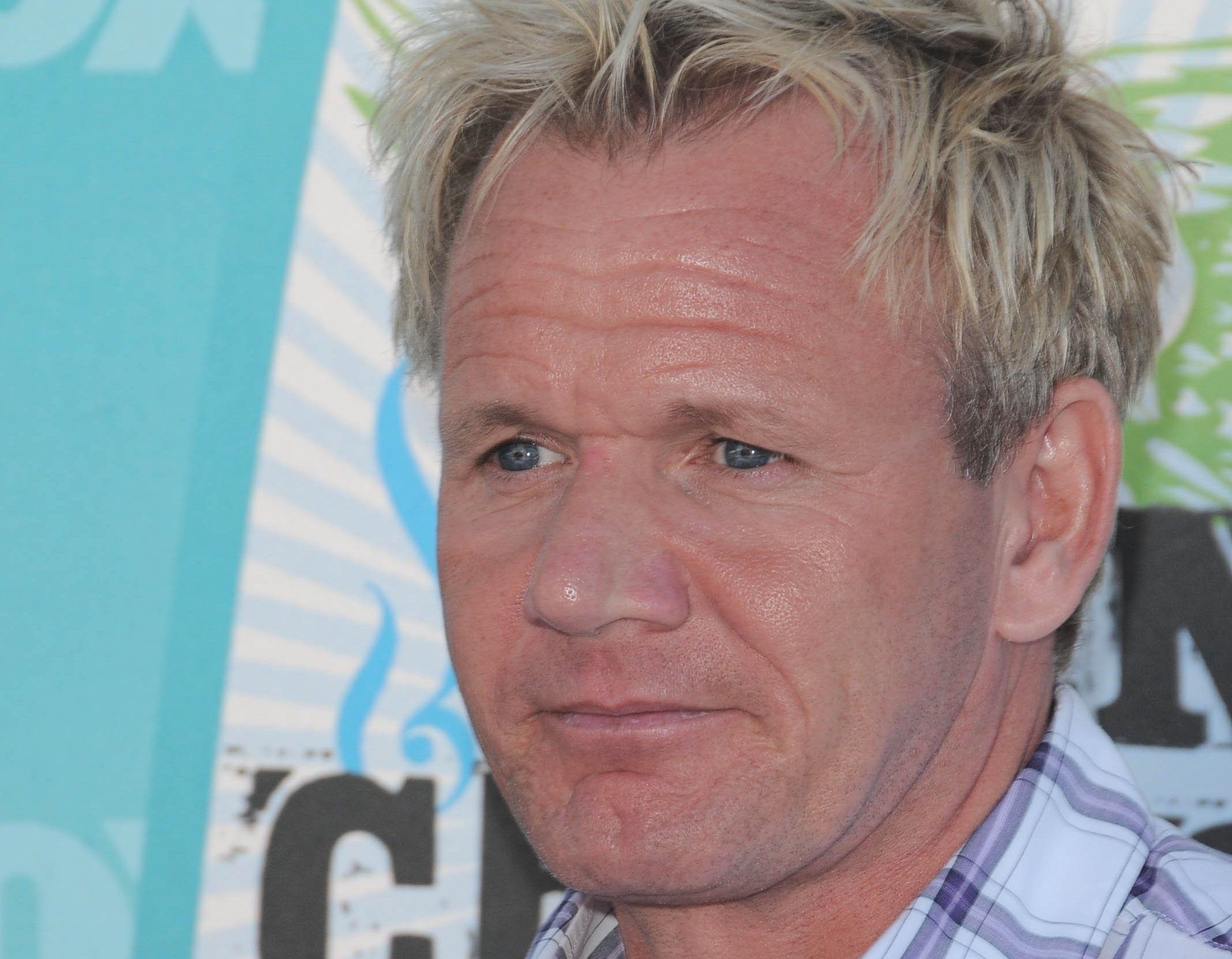 Gordon Ramsay in a white shirt