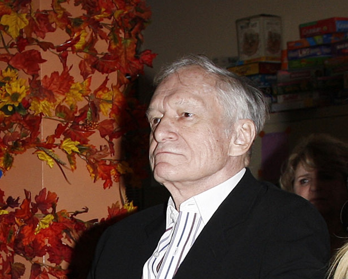 Hugh Hefner at 'Hero of the Hearts' award from Children of the Night on November 18, 2010