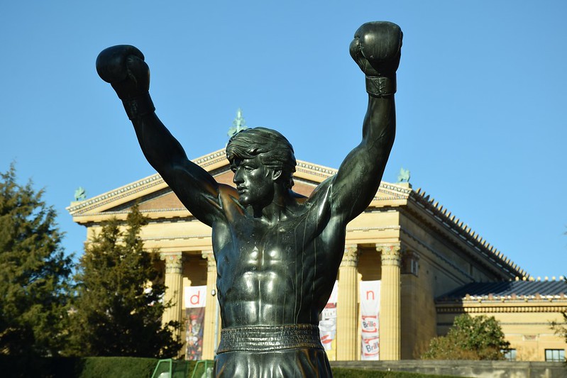 Rocky Statue in front the Museum of Art