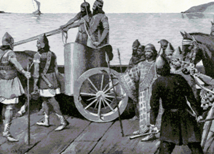 Crossing The Hellespont By Xerxes