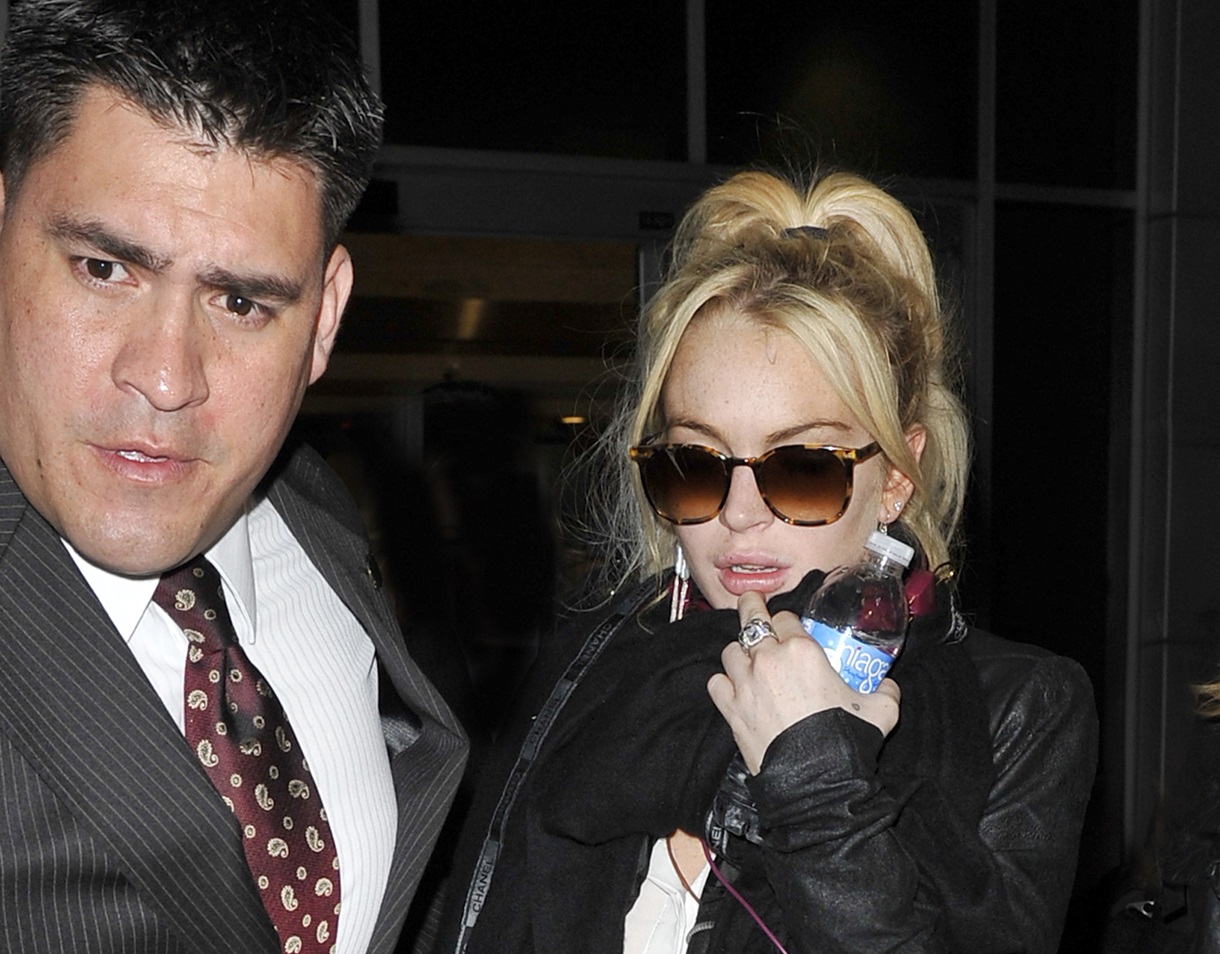 Lindsay Lohan at LAX airport. April 06 in Los Angeles, California 2011