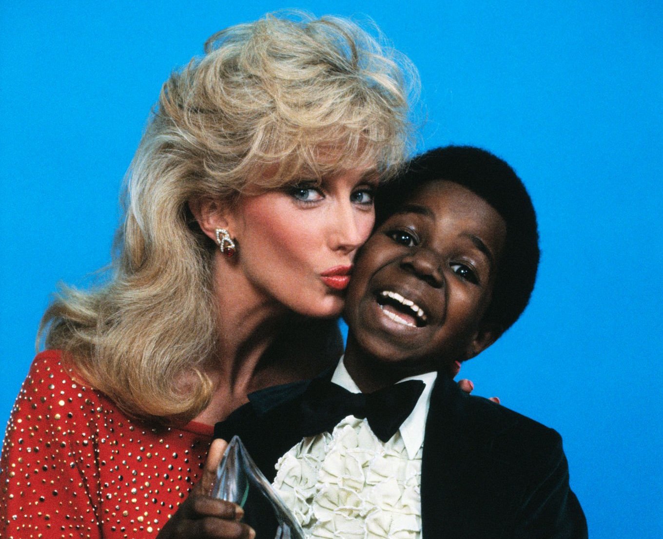 Actor Gary Coleman Posing with Award
