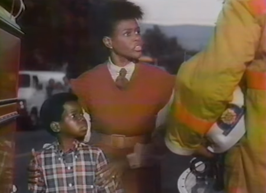 Screenshot from the movie Playing with Fire (1985)