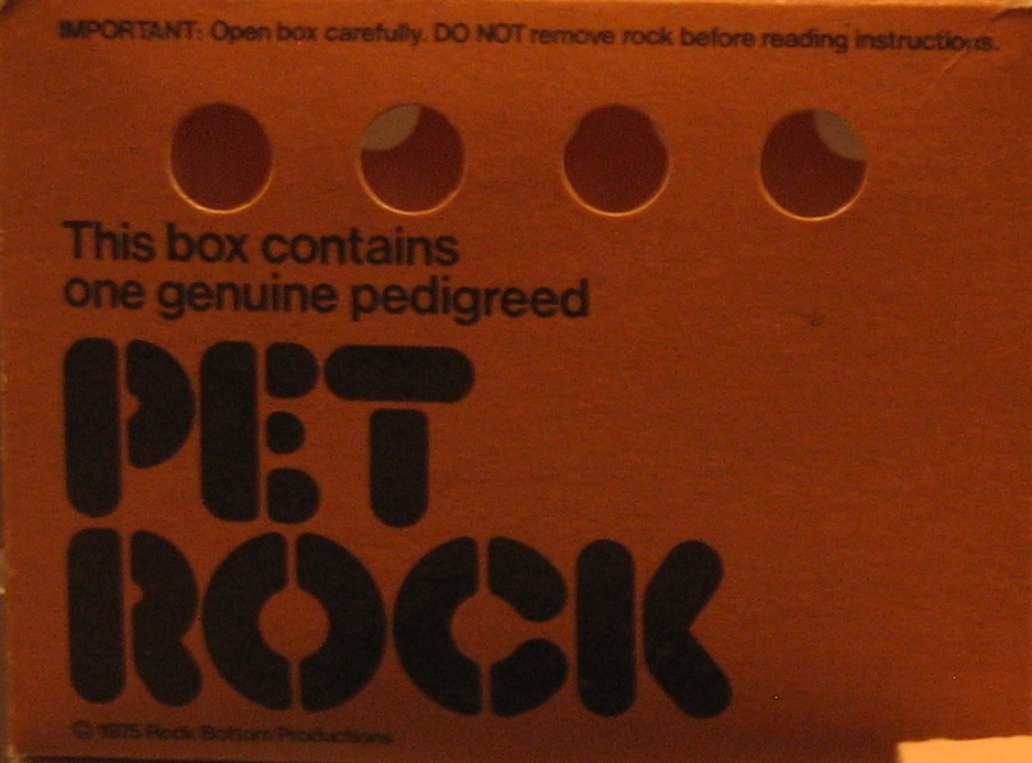 Cover of a Pet Rock box