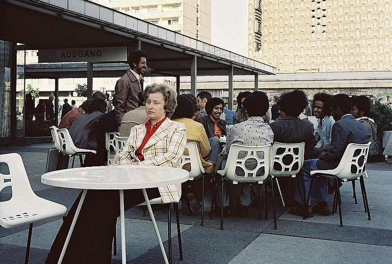 Visitors of a restaurant in Dresden in 1975