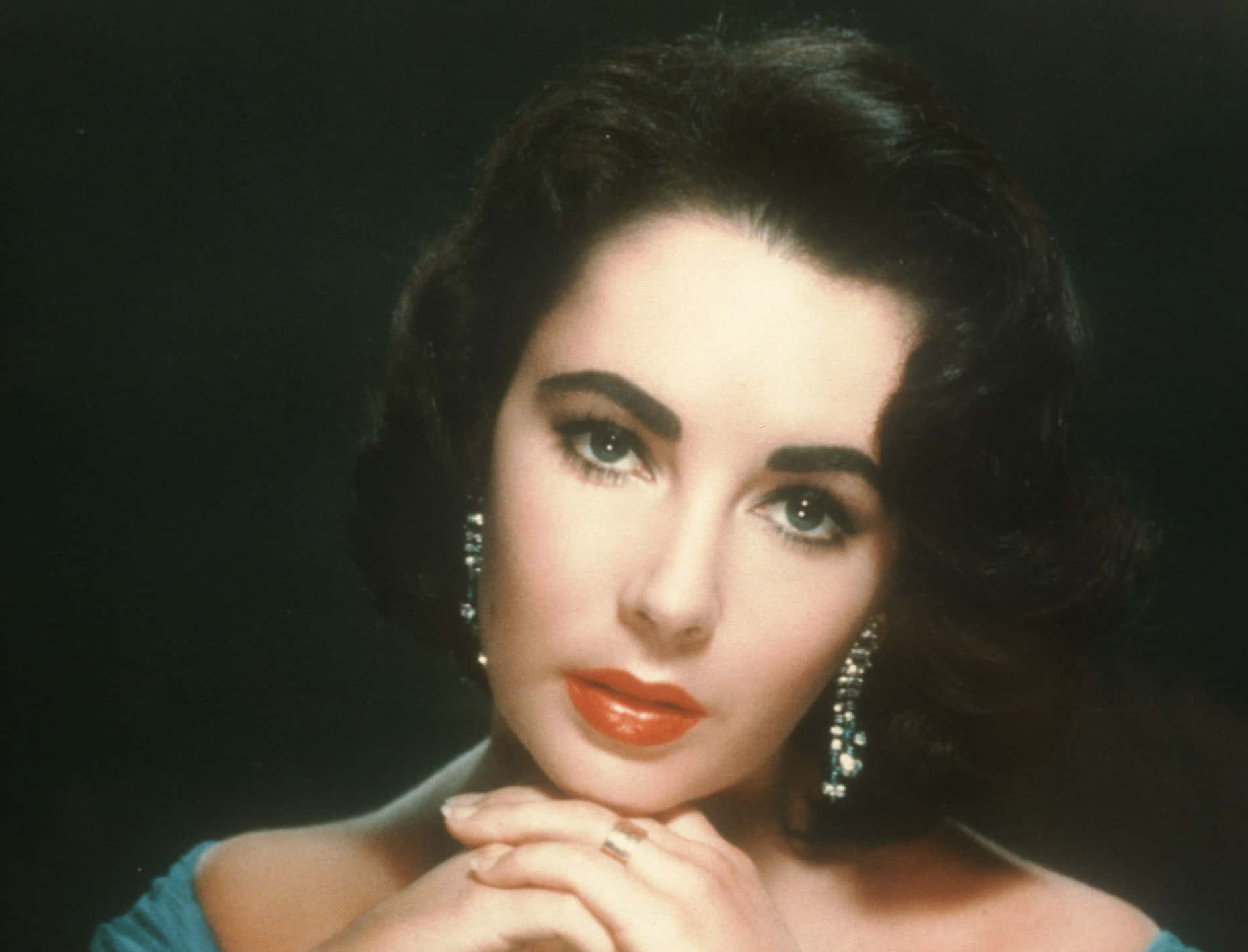 Actress Elizabeth Taylor Poses In An Old Film Still