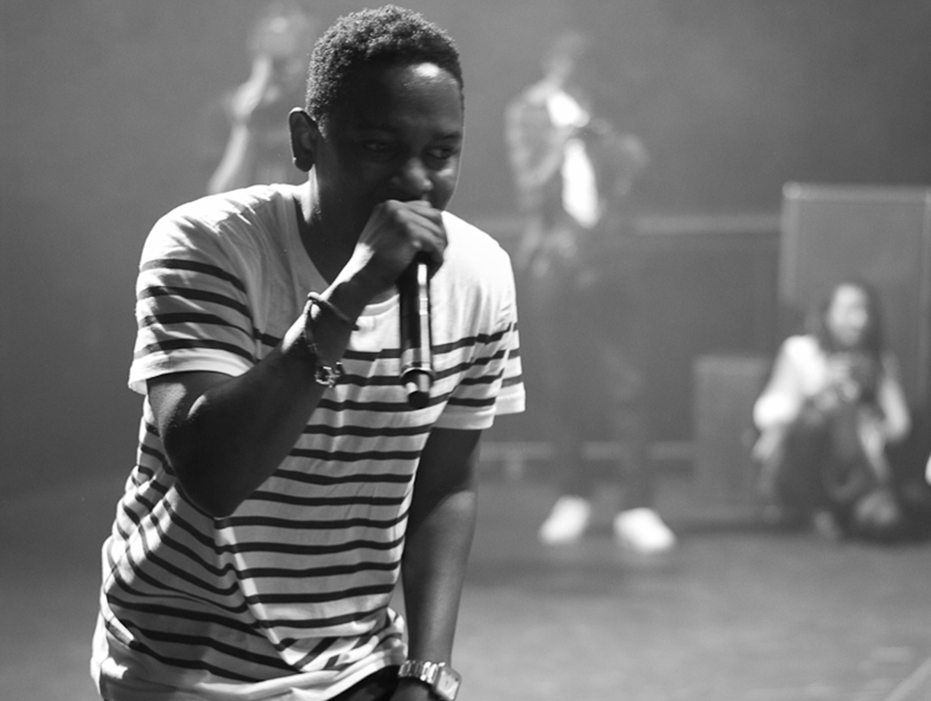 Kendrick Lamar performing on stage - 2011
