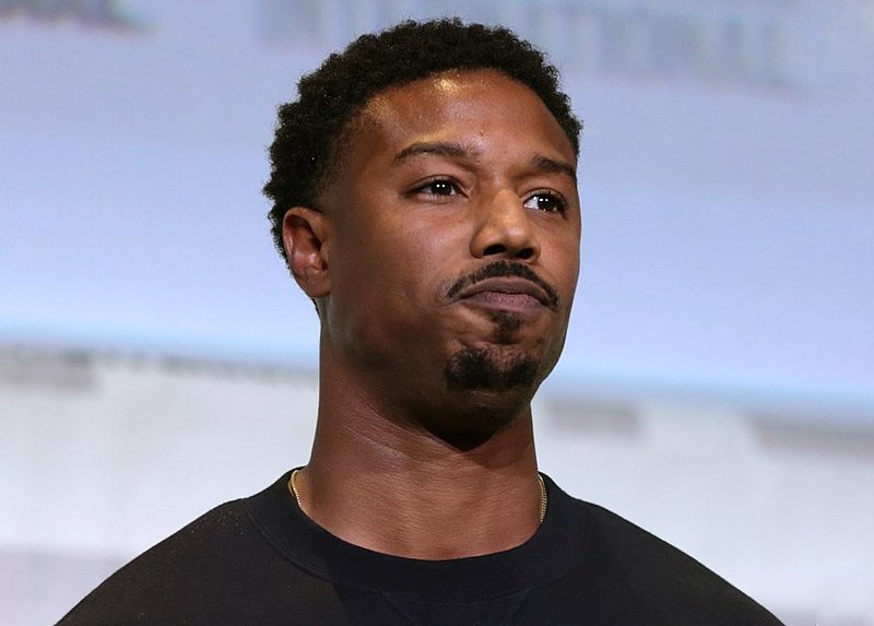 Michael B. Jordan wearing a black shirt