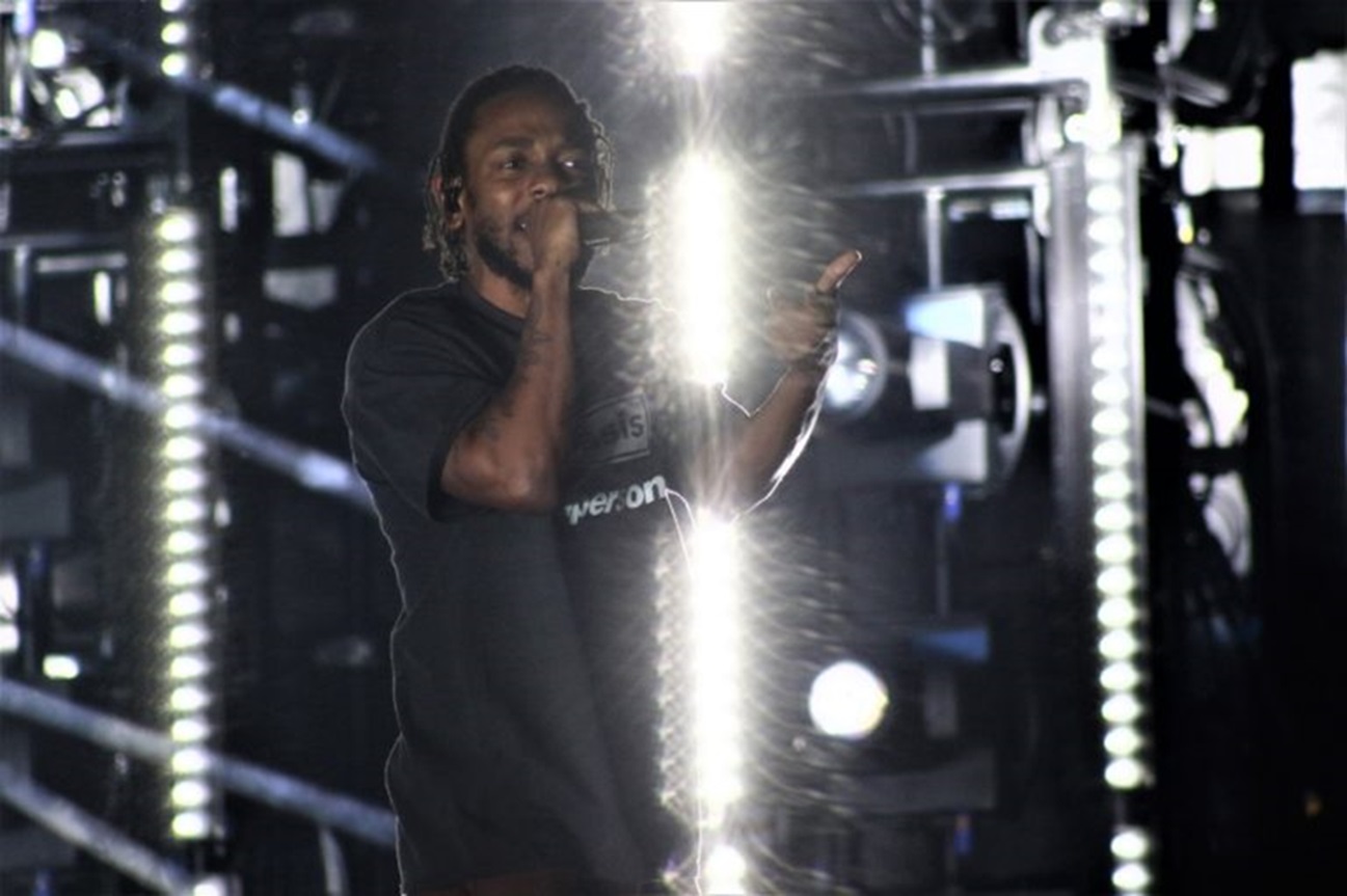 Kendrick Lamar performing at Grandoozy on September 14, 2018 in Denver, Colorado.