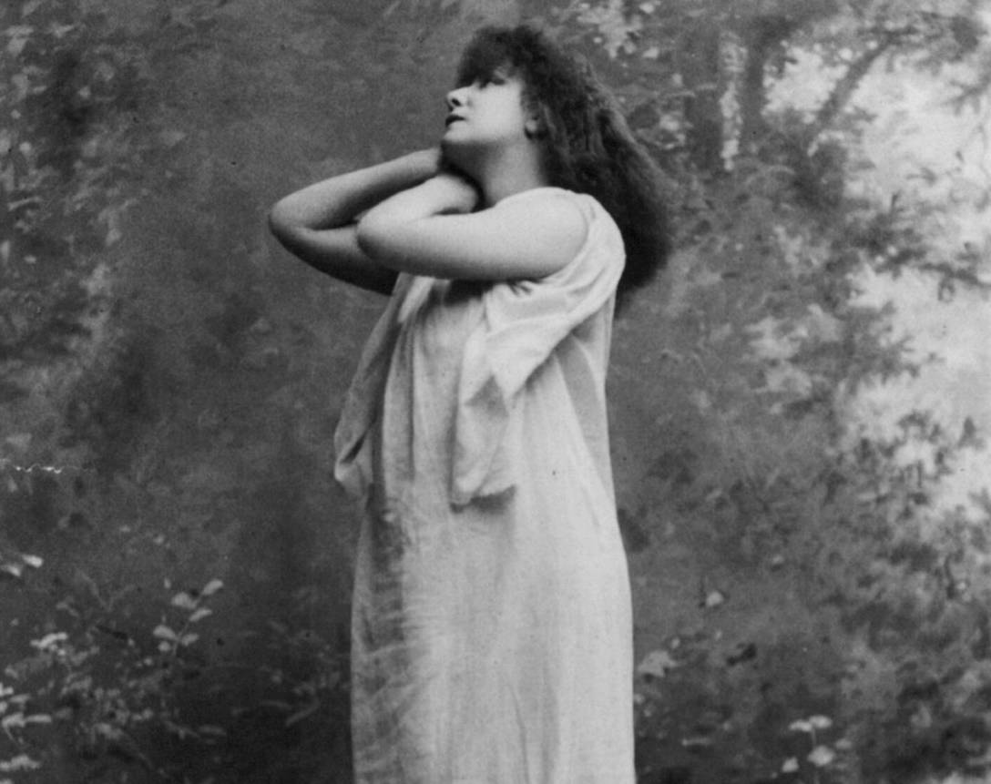 Sarah Bernhardt, 1844-1923 in white