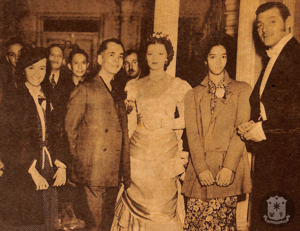 The Quezon’s In Hollywood With Clark Gable And Myrna Loy