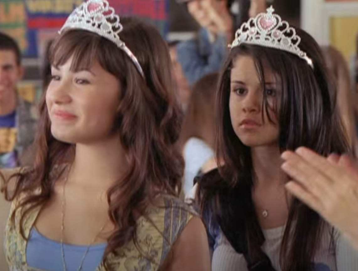 Screenshot of Demi Lovato & Selena Gomez from - Princess Protection Program (2009)