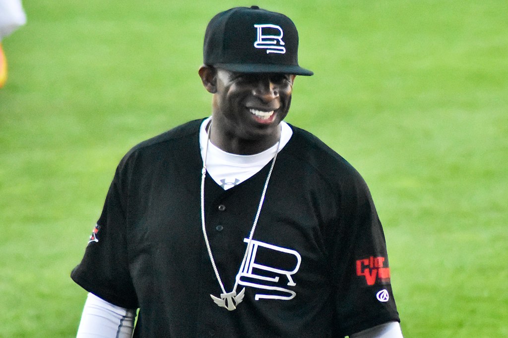 Photo of Deion Sanders after a match