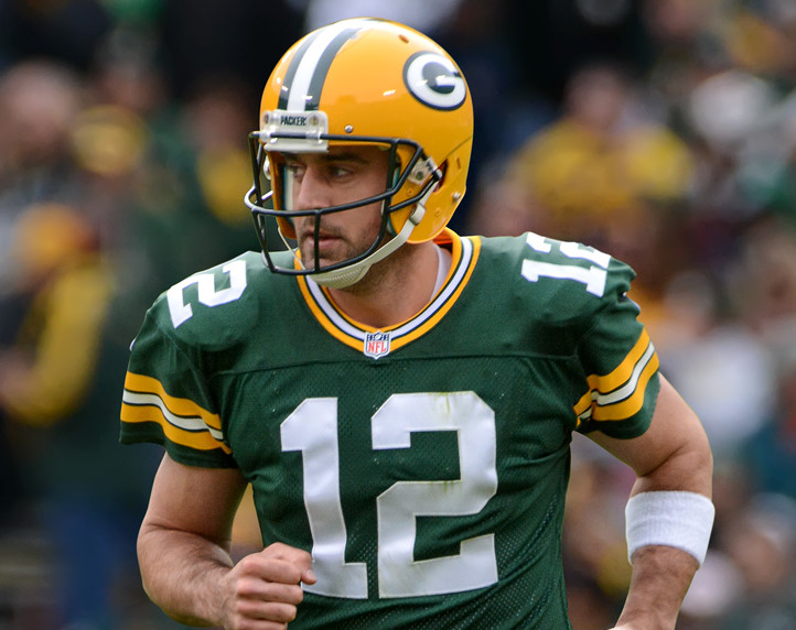 Aaron Rodgers during a game in 2014