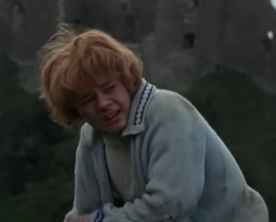 A visually captivating still taken from a pivotal moment in the film Flight of the Doves (1971)