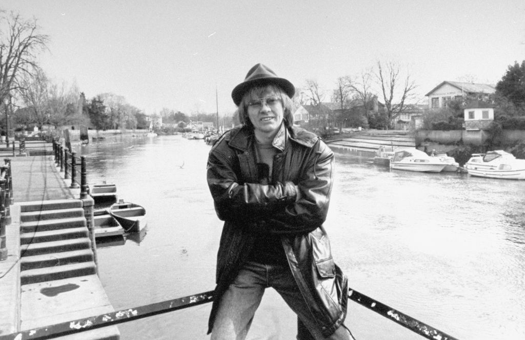 Grayscale Portrait Photo of Jack Wild near river Thames in Twickenham
