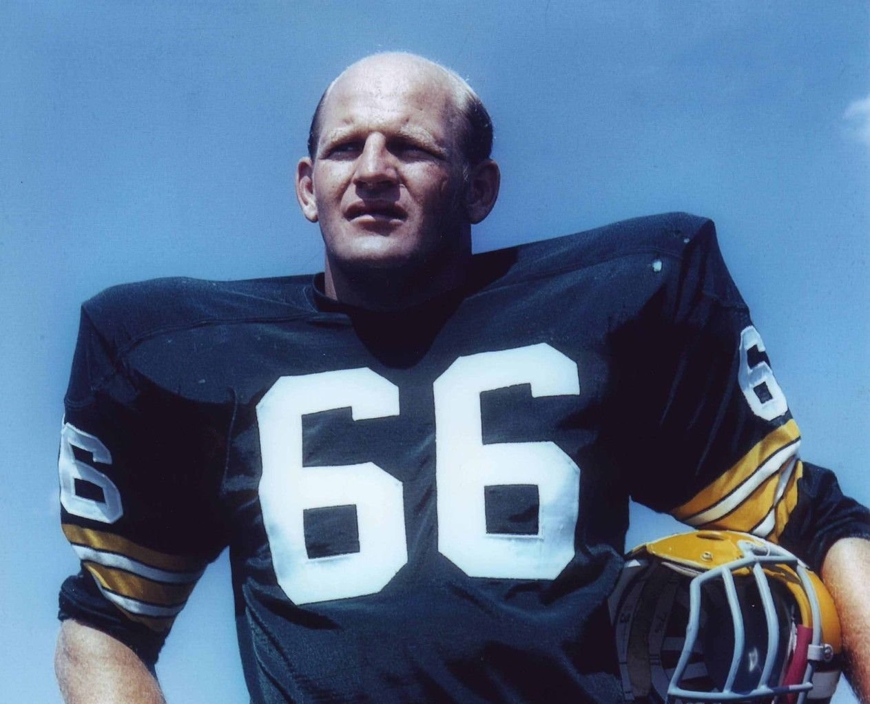 Ray Nitschke wearing a jersey