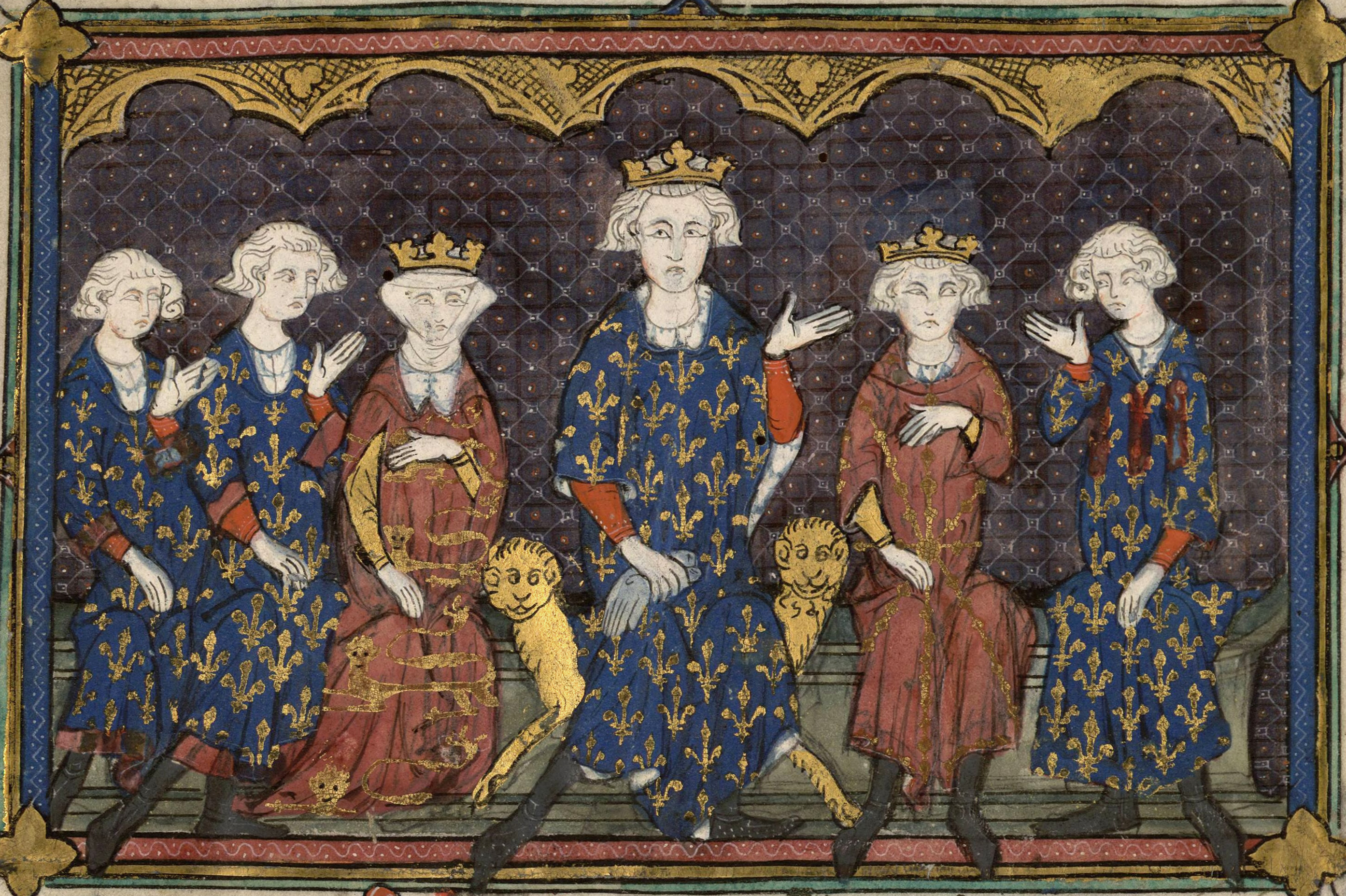 Isabella's French family, depicted in 1315