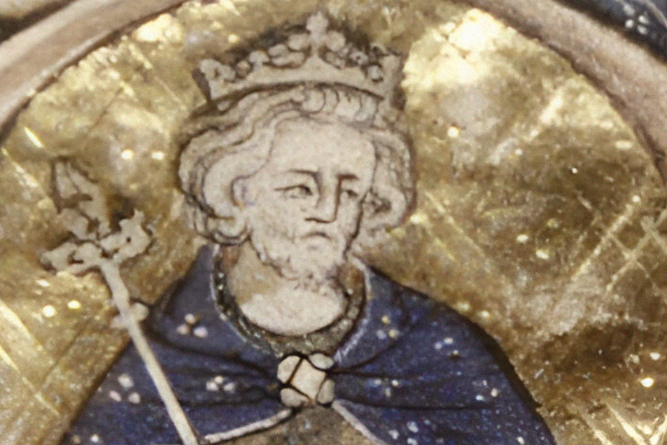 A fourteenth-century illumination of Edward II