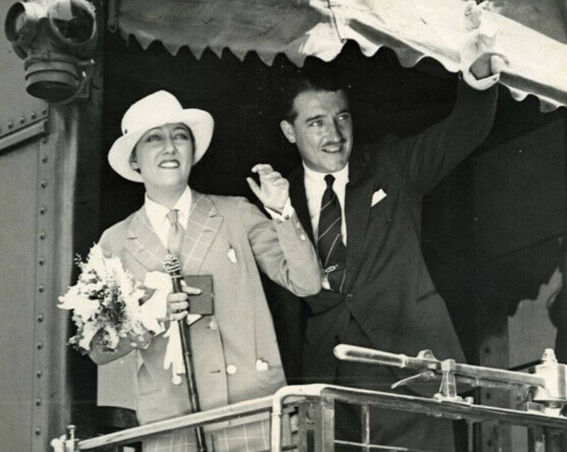 Gloria Swanson And Husband Henri De La Falaise, 1925
