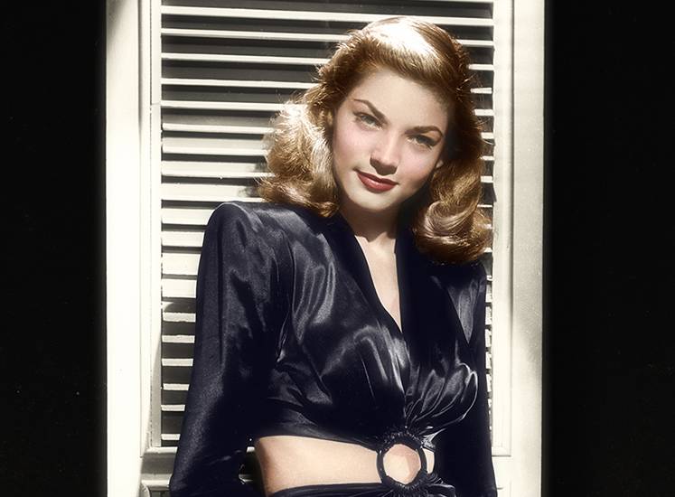 Lauren Bacall in black top