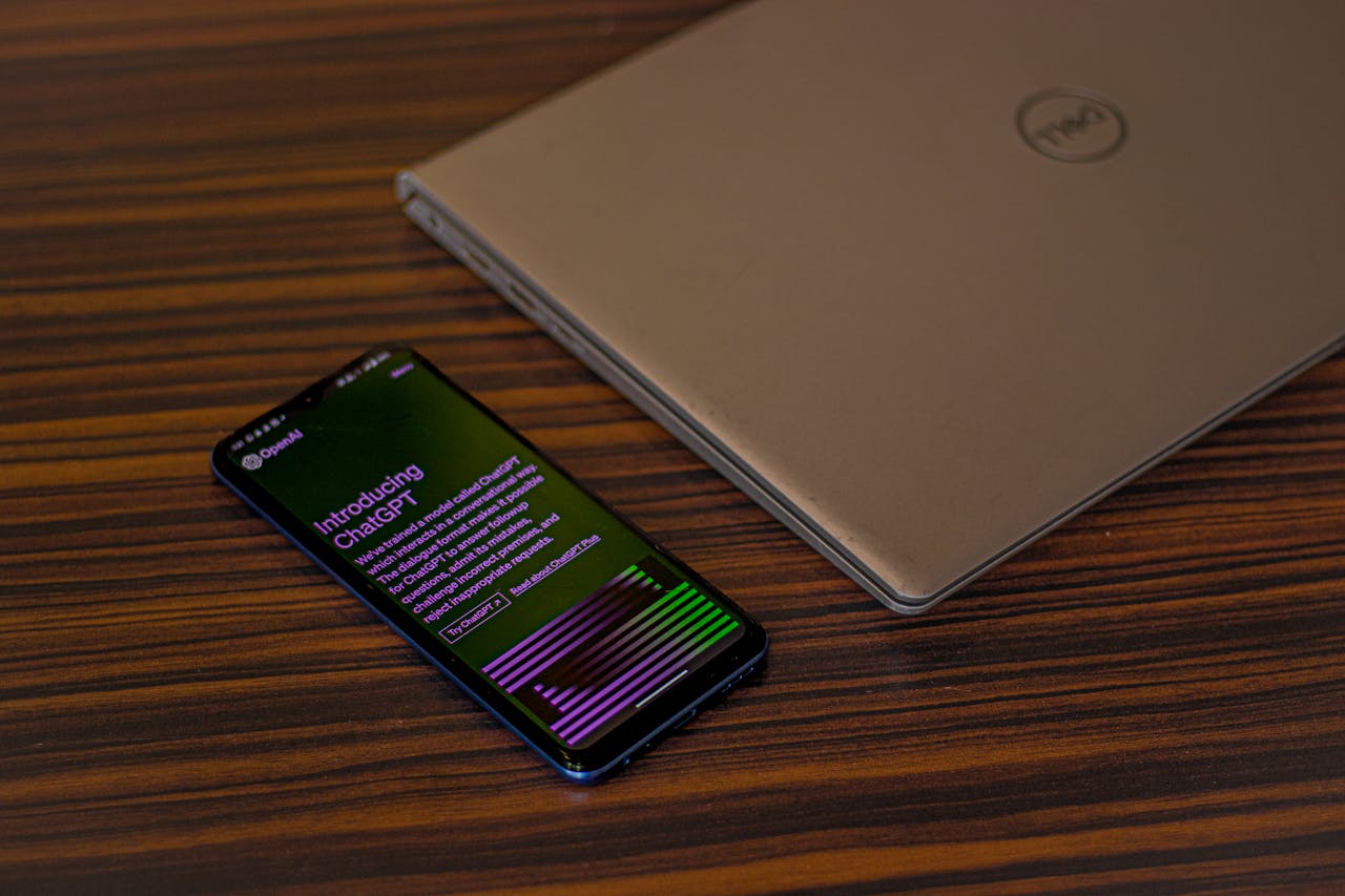 ChatGPT on the phone screen