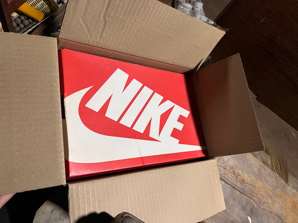 Nike brand box shoes , editorial , 17 January 2024 , Buriram Thailand.