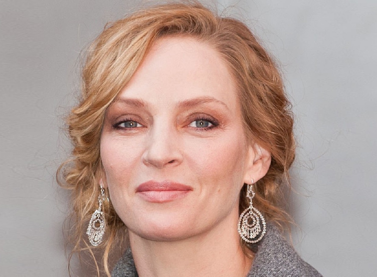 Uma Thurman arriving for the press conference